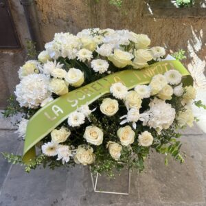 Cuscino fiori bianchi grande